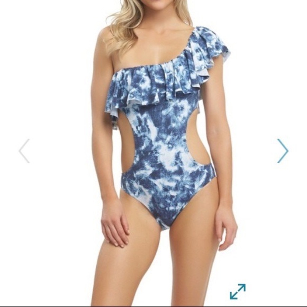 Tart - Enzo Print One-Shoulder Monokini Swimsuit